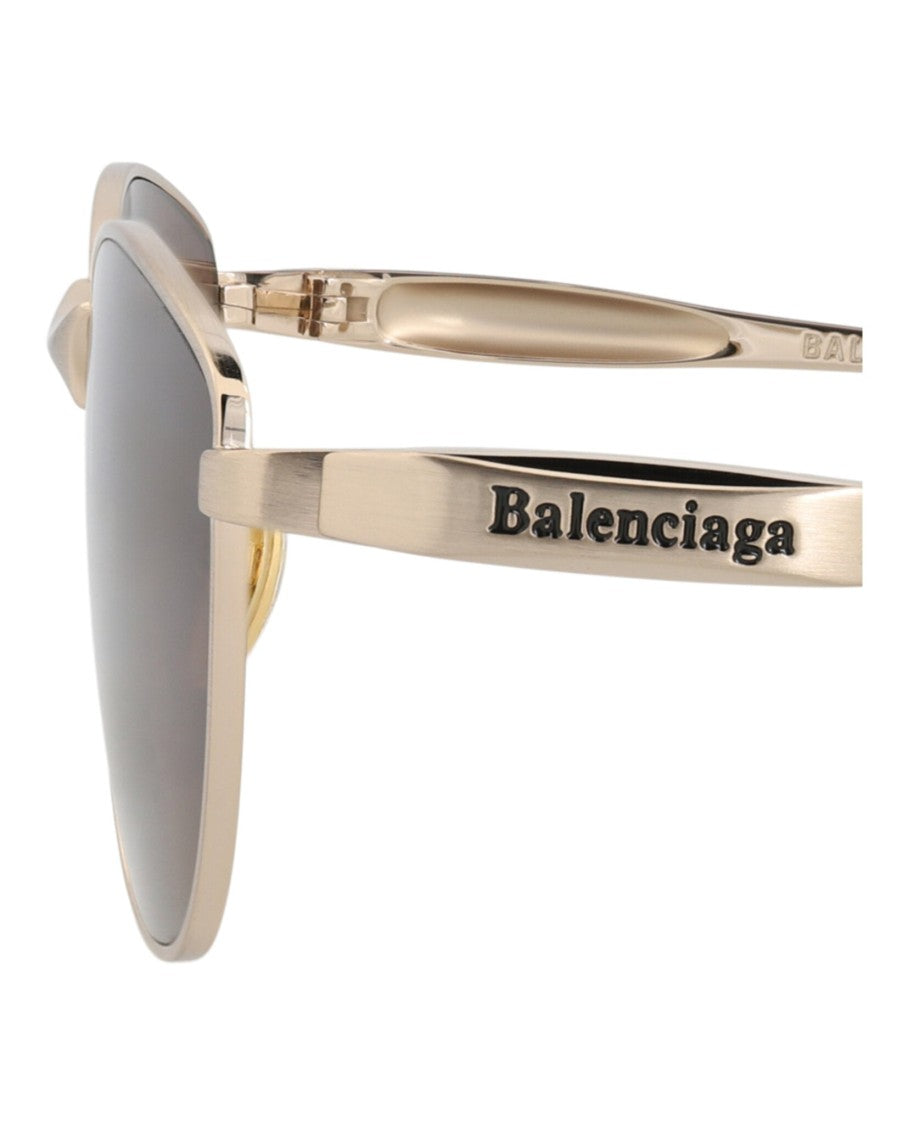 Balenciaga Cat Eye-Frame Metal Sunglasses