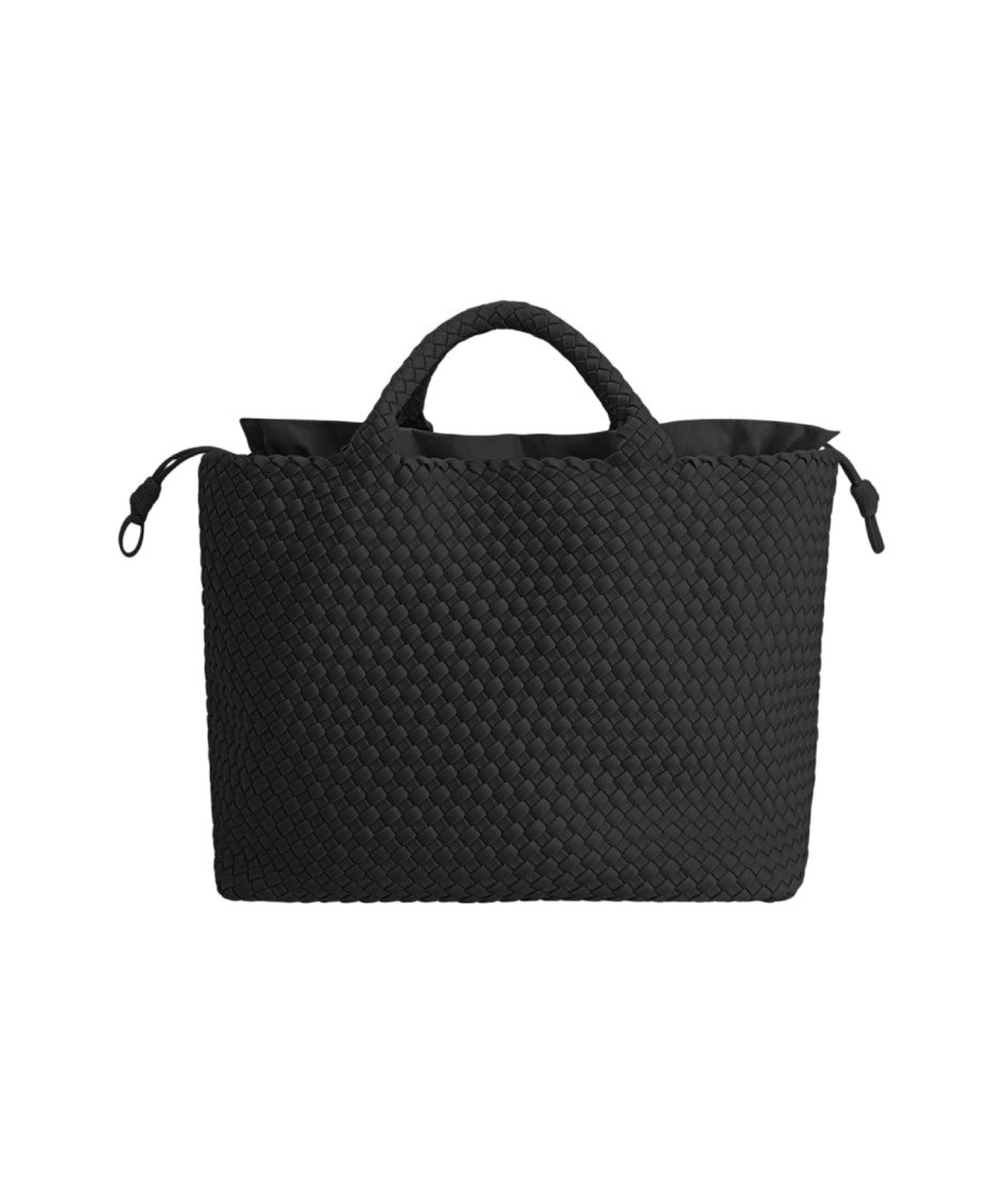 Marrea Neoprene Shopper Bag With Woven Design And Drawstring Closure