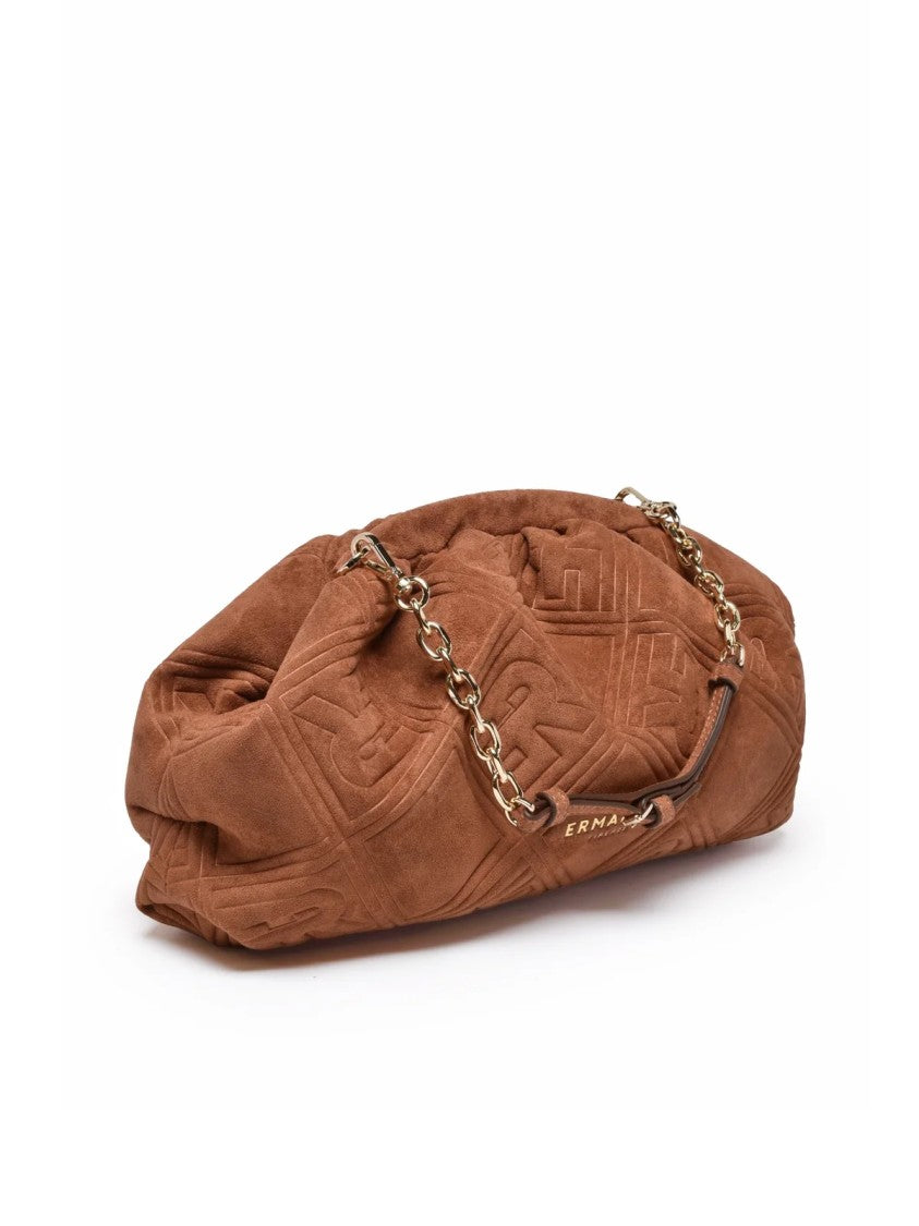 Ermanno Firenze Valentina Handbag With Geometric Embossing And Removable Handle
