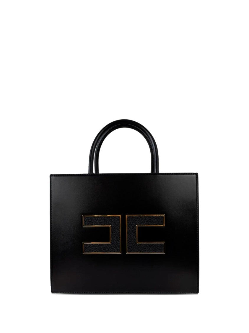 Elisabetta Franchi Structured Handbag With Prominent Logo Detail