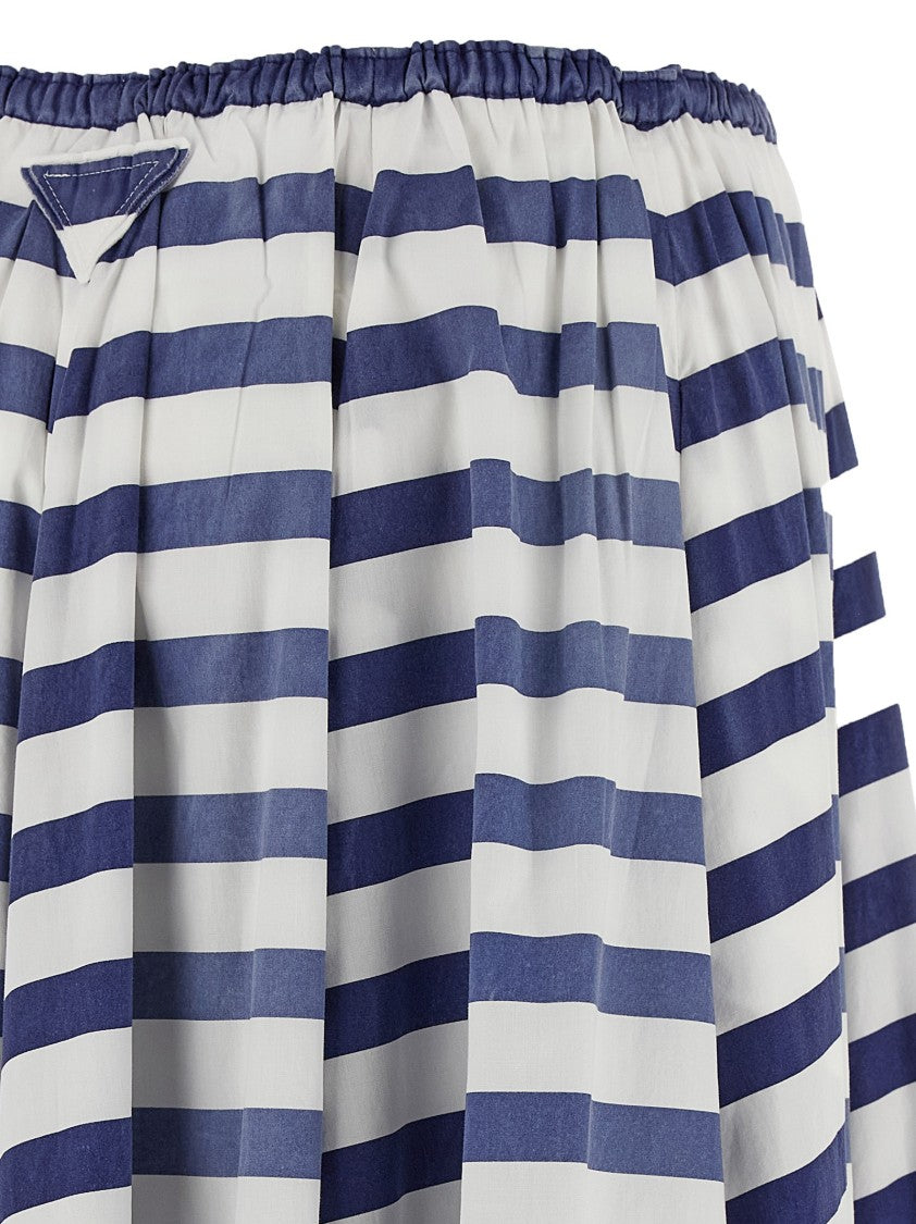 Prada Retro Striped Skirt