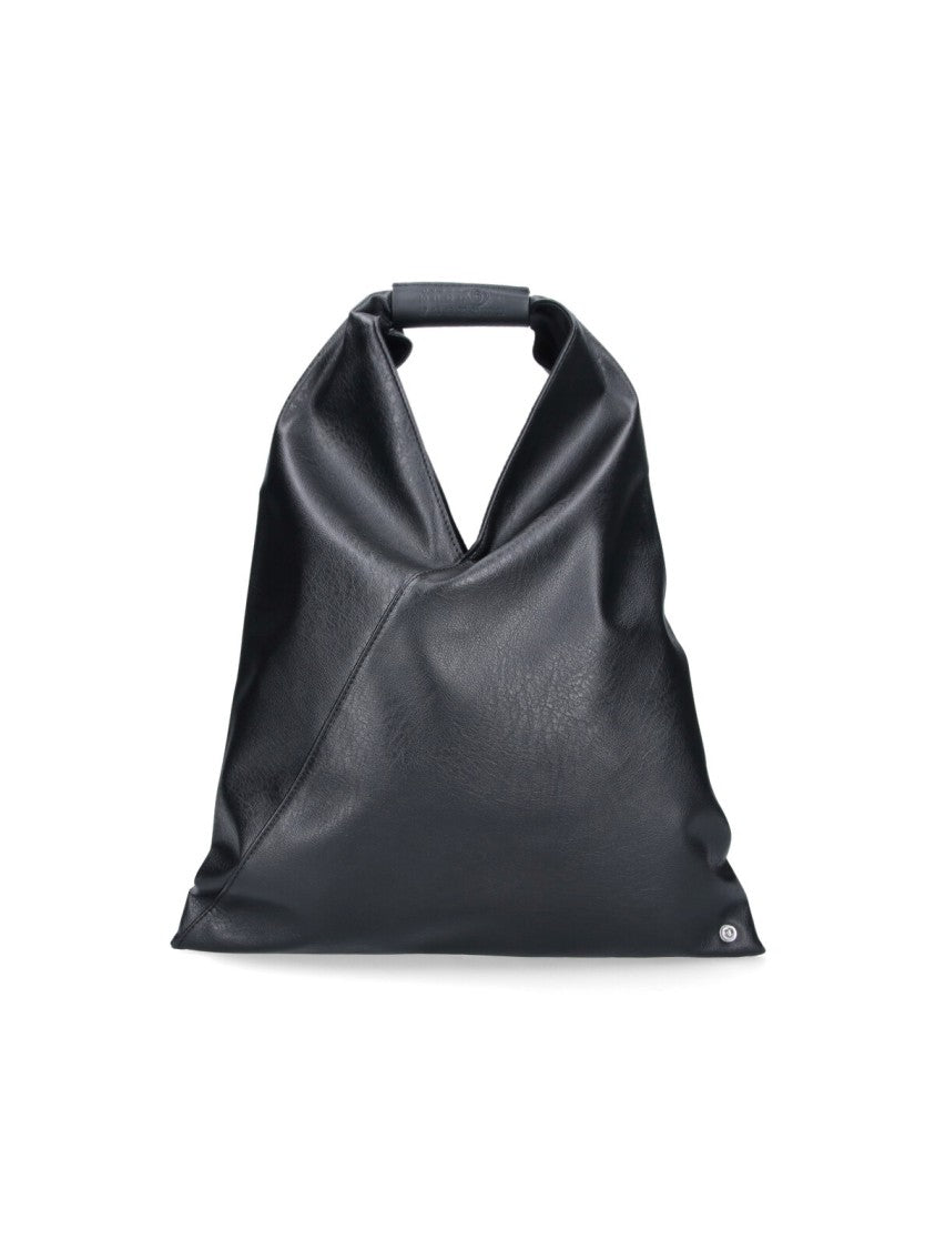 Mm6 By Maison Margiela Black Japanese Triangular Fabric Handbag