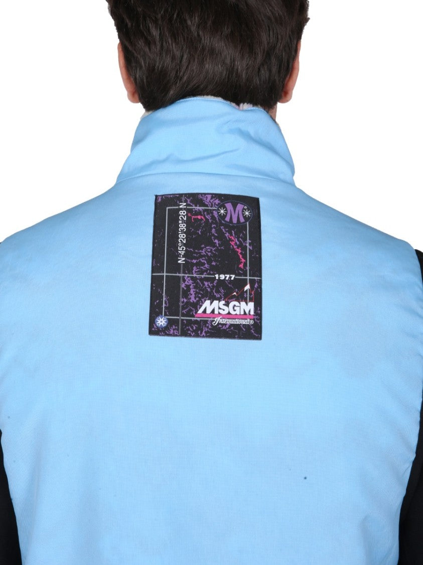 Msgm Textured Fleece Sherpa Vest