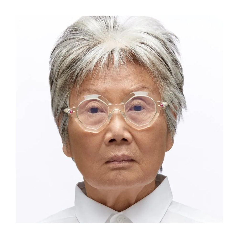 Kuboraum Mask P18 Sophisticated Transparent Champagne Round Acetate Sunglasses