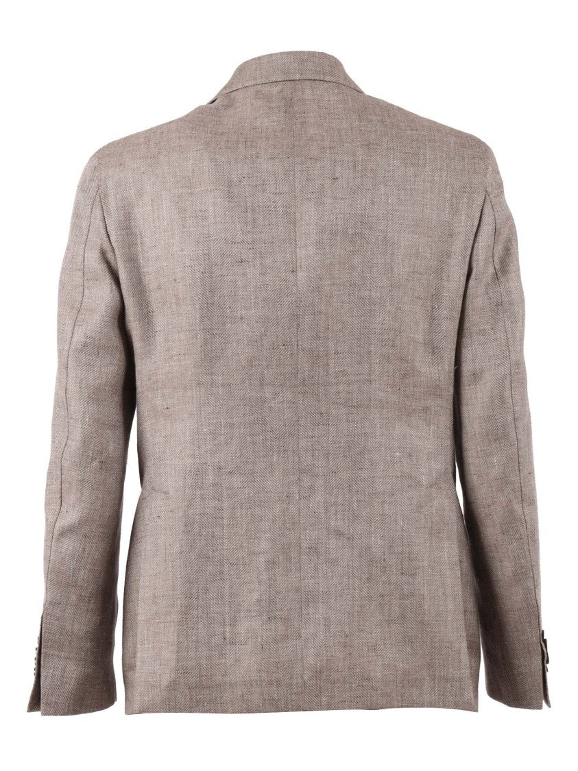 Brando-Lubiam Double Breasted Drop S Linen Blazer