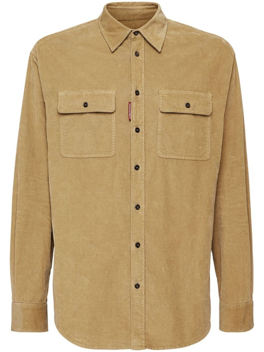 Dsquared2 Classic Button-Up Corduroy Shirt
