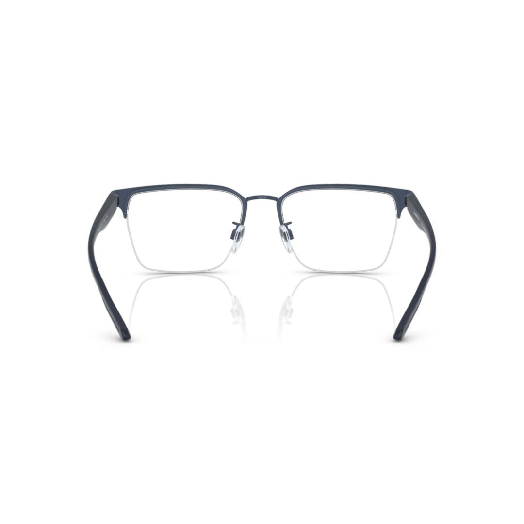 Emporio Armani 1137 Vista Semi-Rimless Metal Eyeglasses With Cut-Out Detail