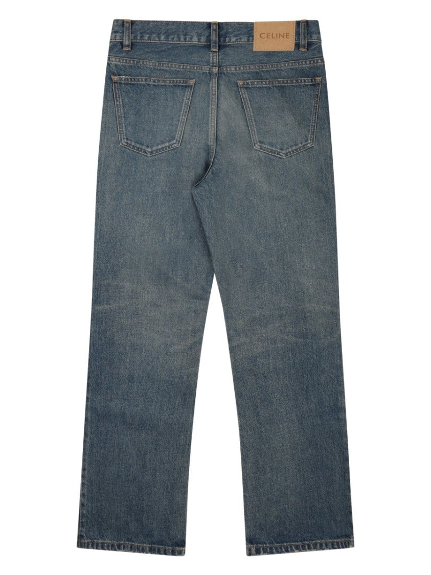 Celine Blue Stone-Washed Cotton Jeans