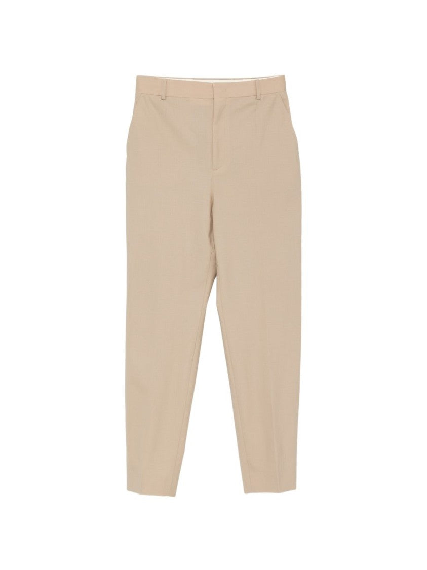 Moschino Tailored Beige Trousers With Concealed Fastening And Precise Detailing