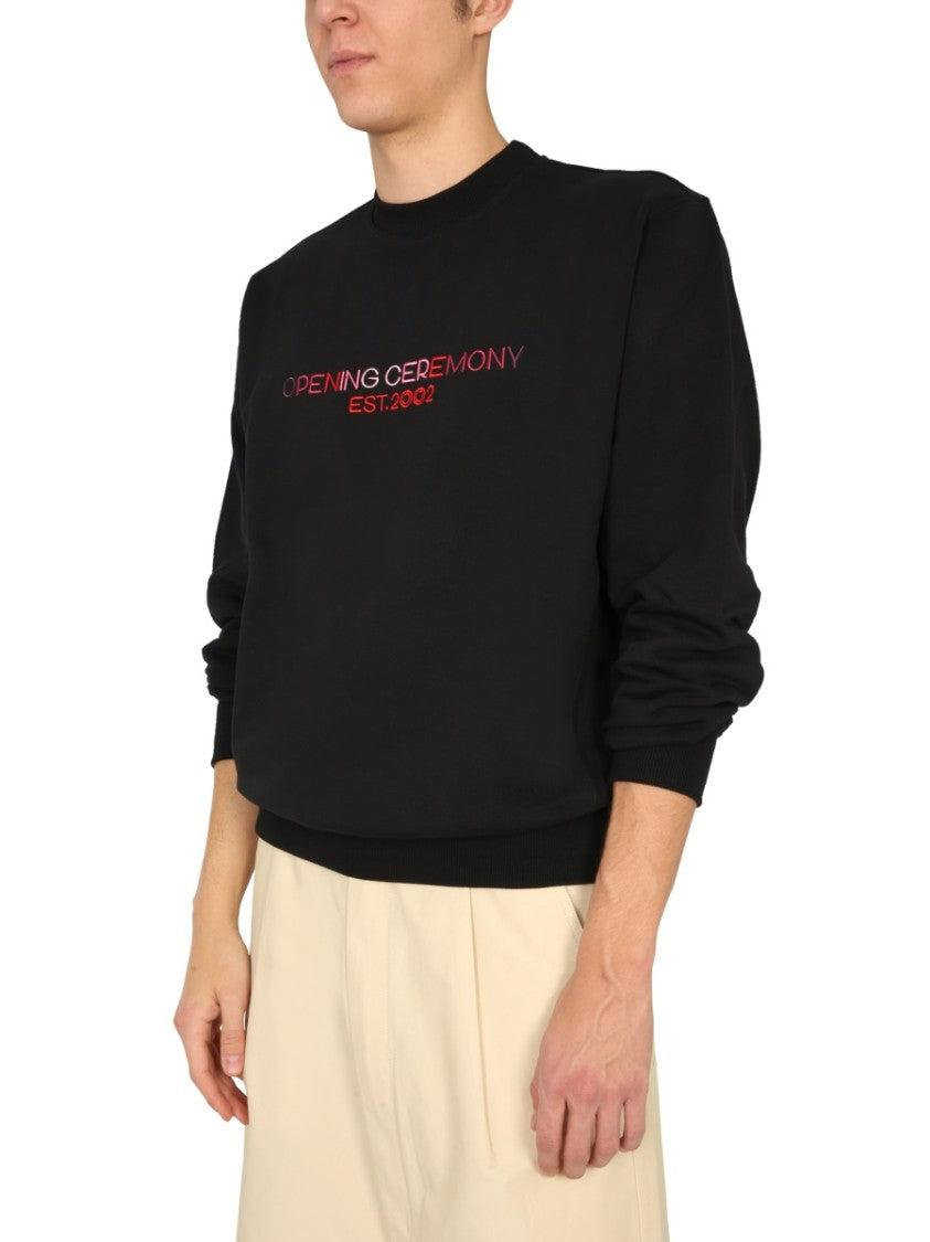 Opening Ceremony Crew Neck Sweatshirt With Embroidered Logo
