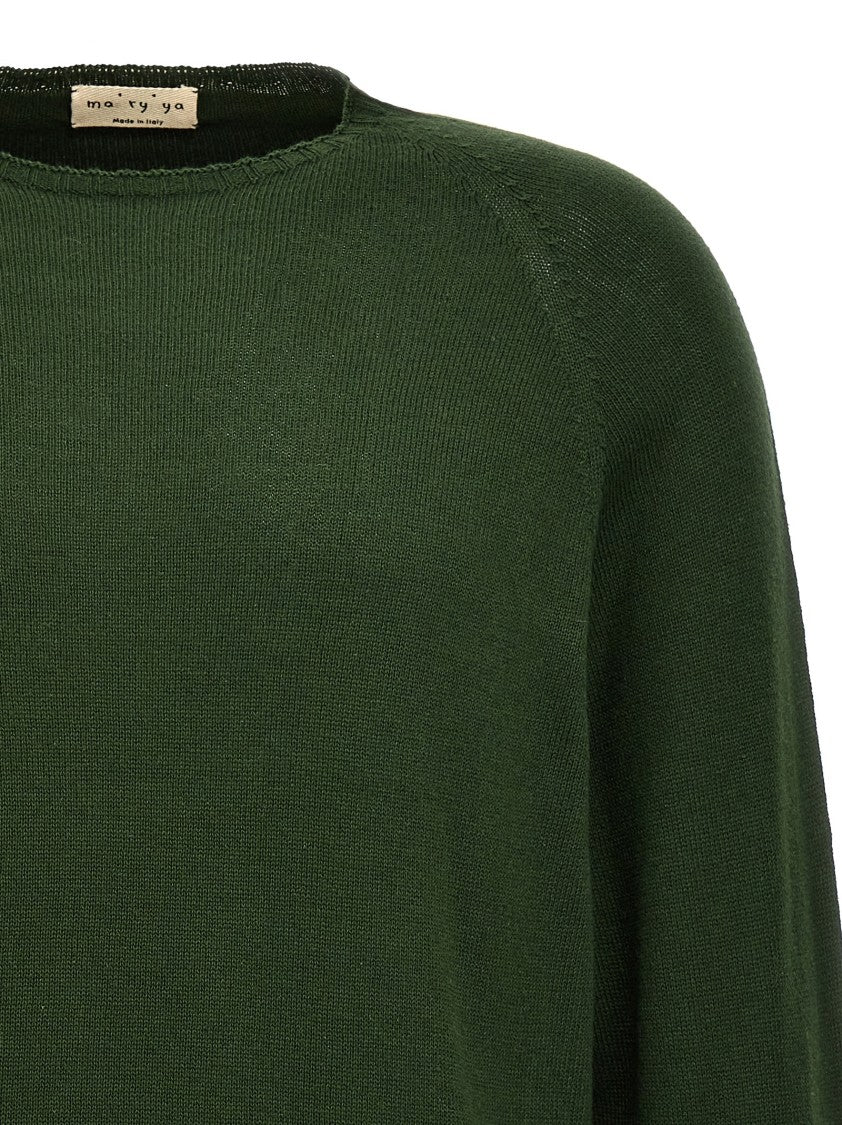 Ma'ry'ya Cotton And Cashmere Blend Crew-Neck Sweater