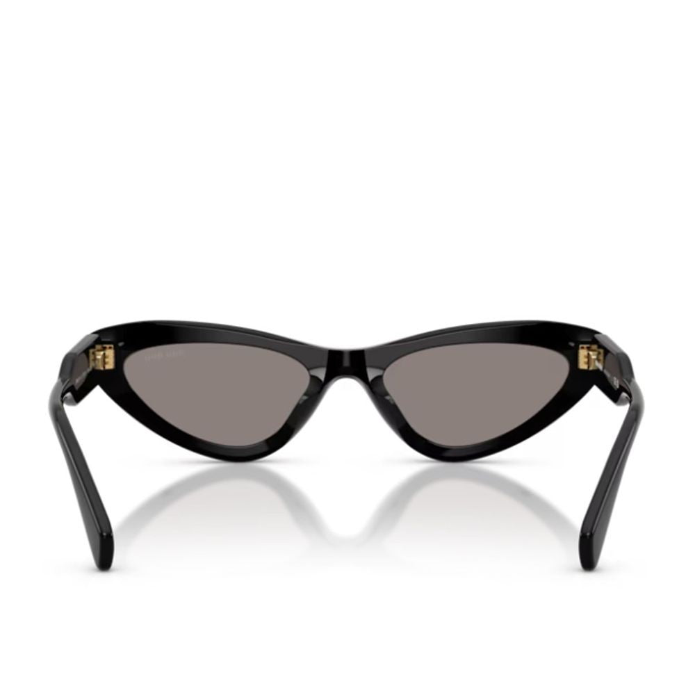 Miu Miu Vertical Logo Cat-Eye Sunglasses In Black Acetate