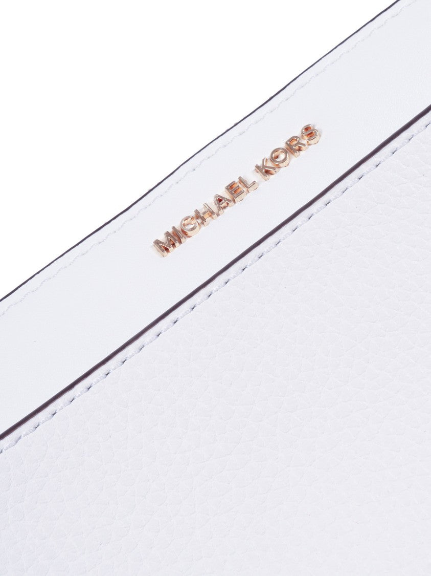 Michael Kors Textured Leather Medium Wristlet Pouch With Zip Closure