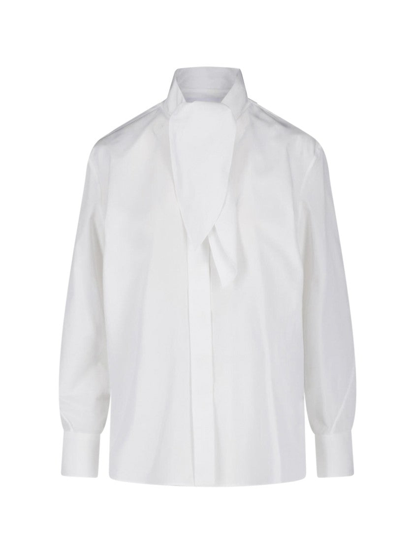Givenchy White Bow-Detail Cotton Shirt