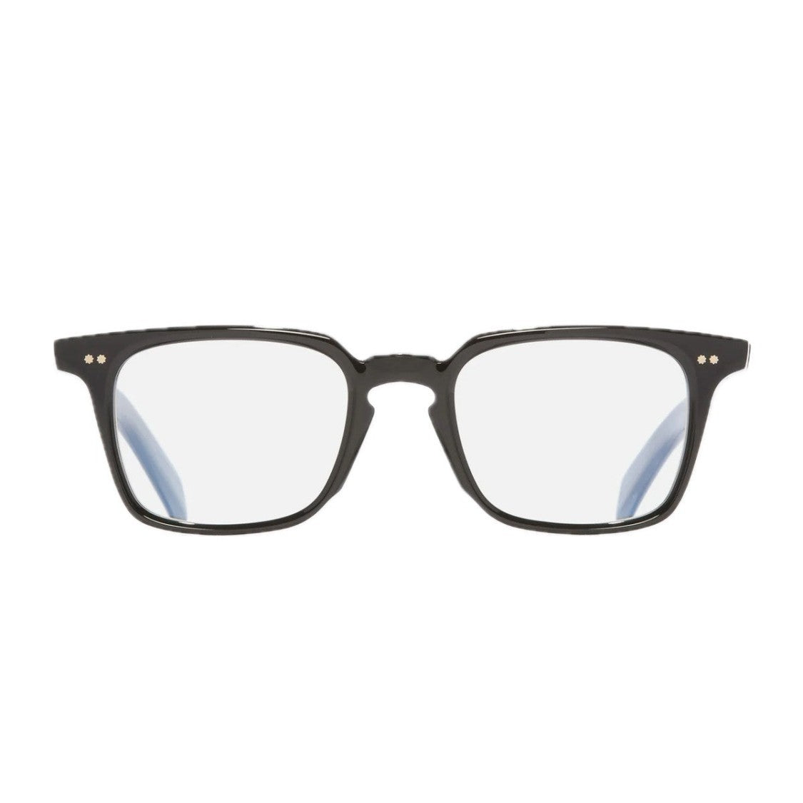 Cutler And Gross Black On Horn Graham Gr10 Acetate Square Sunglasses