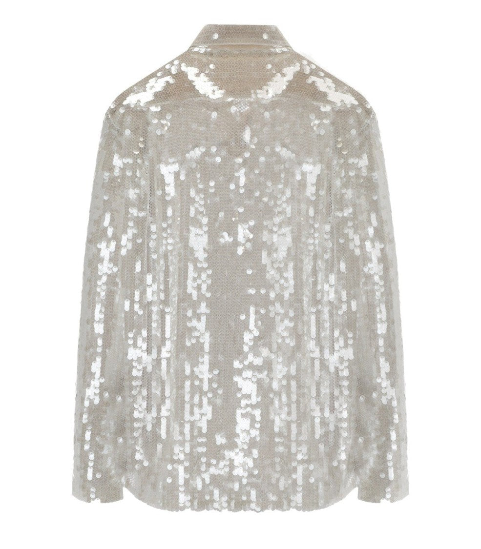 Federica Tosi Champagne Sequins Shirt