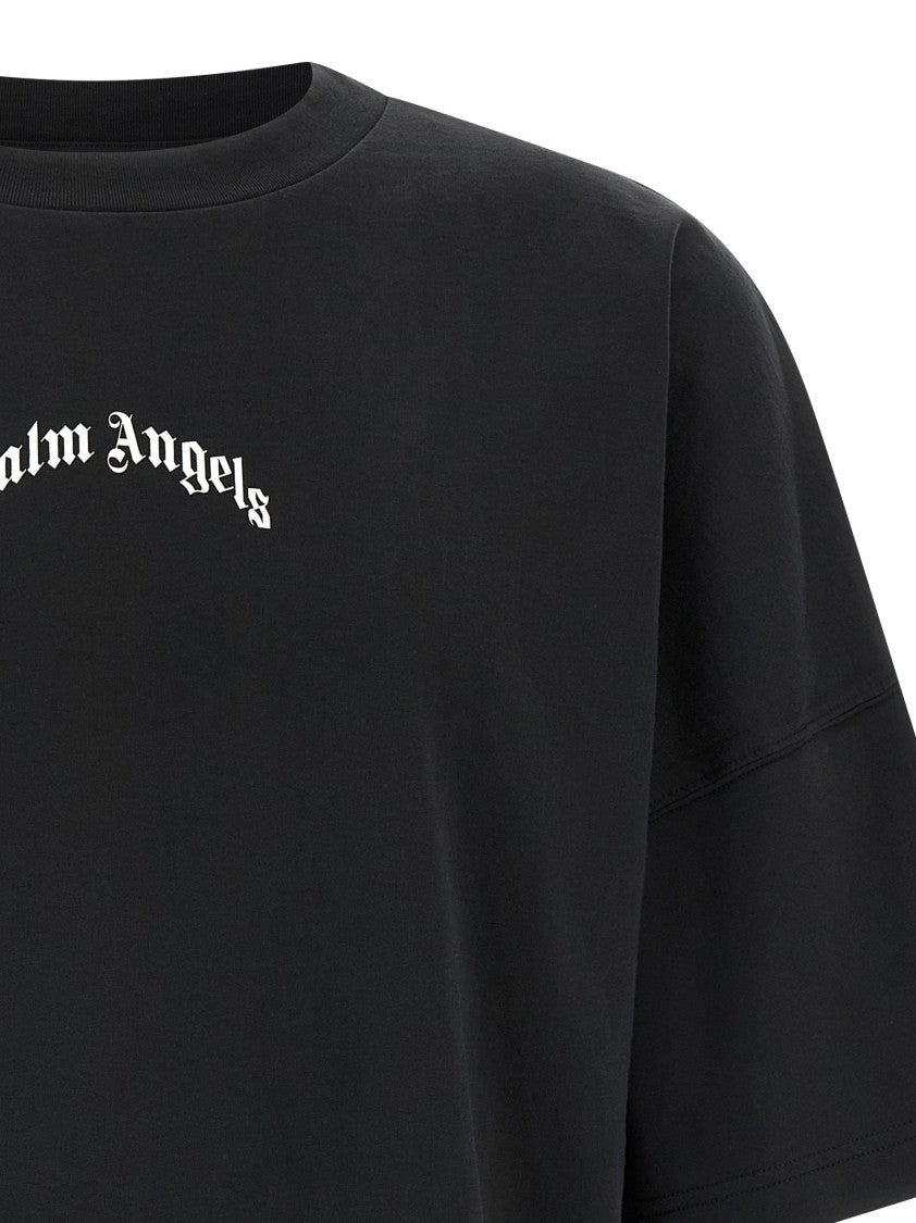 Palm Angels 'Back Curved Logo' T-Shirt