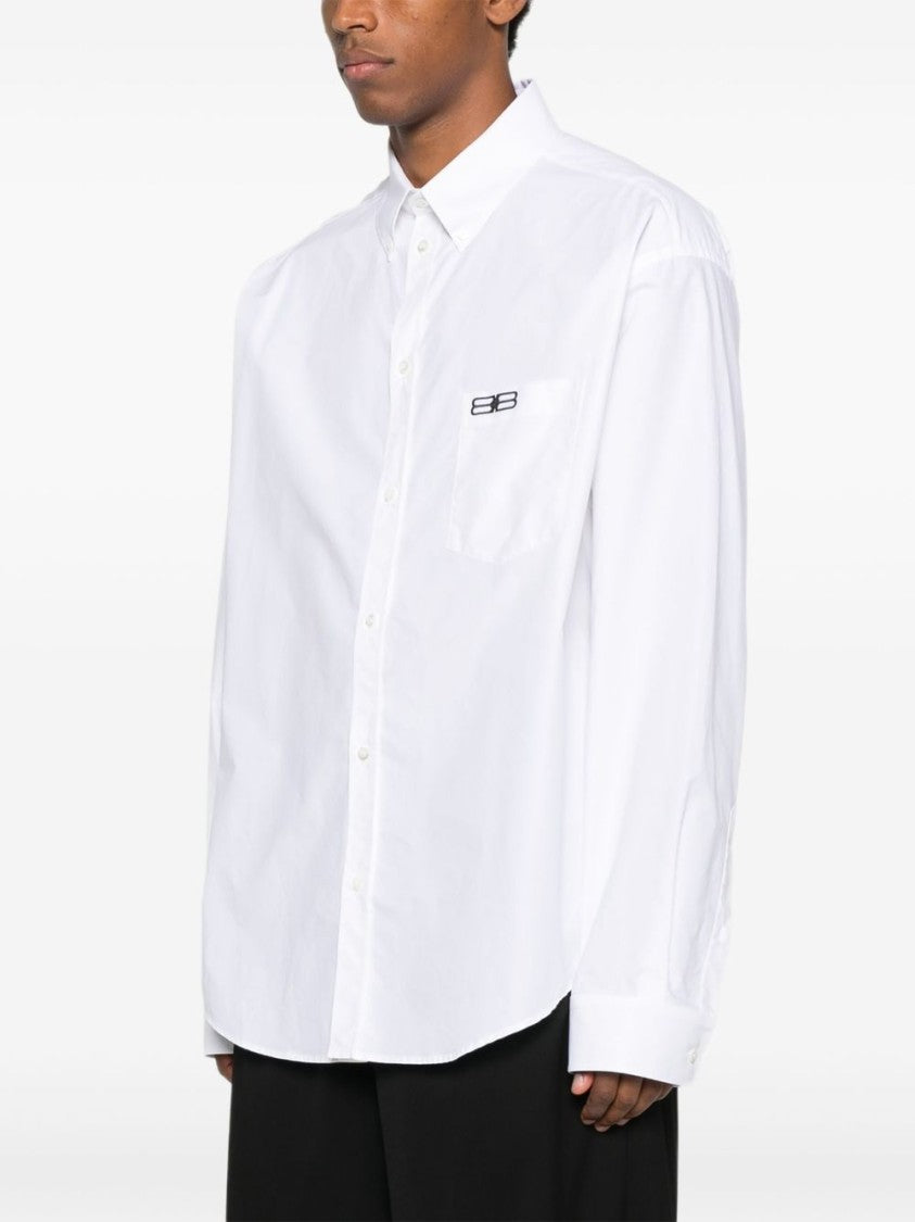 Balenciaga Large-Fit Cotton Shirt With Classic Button-Down Design