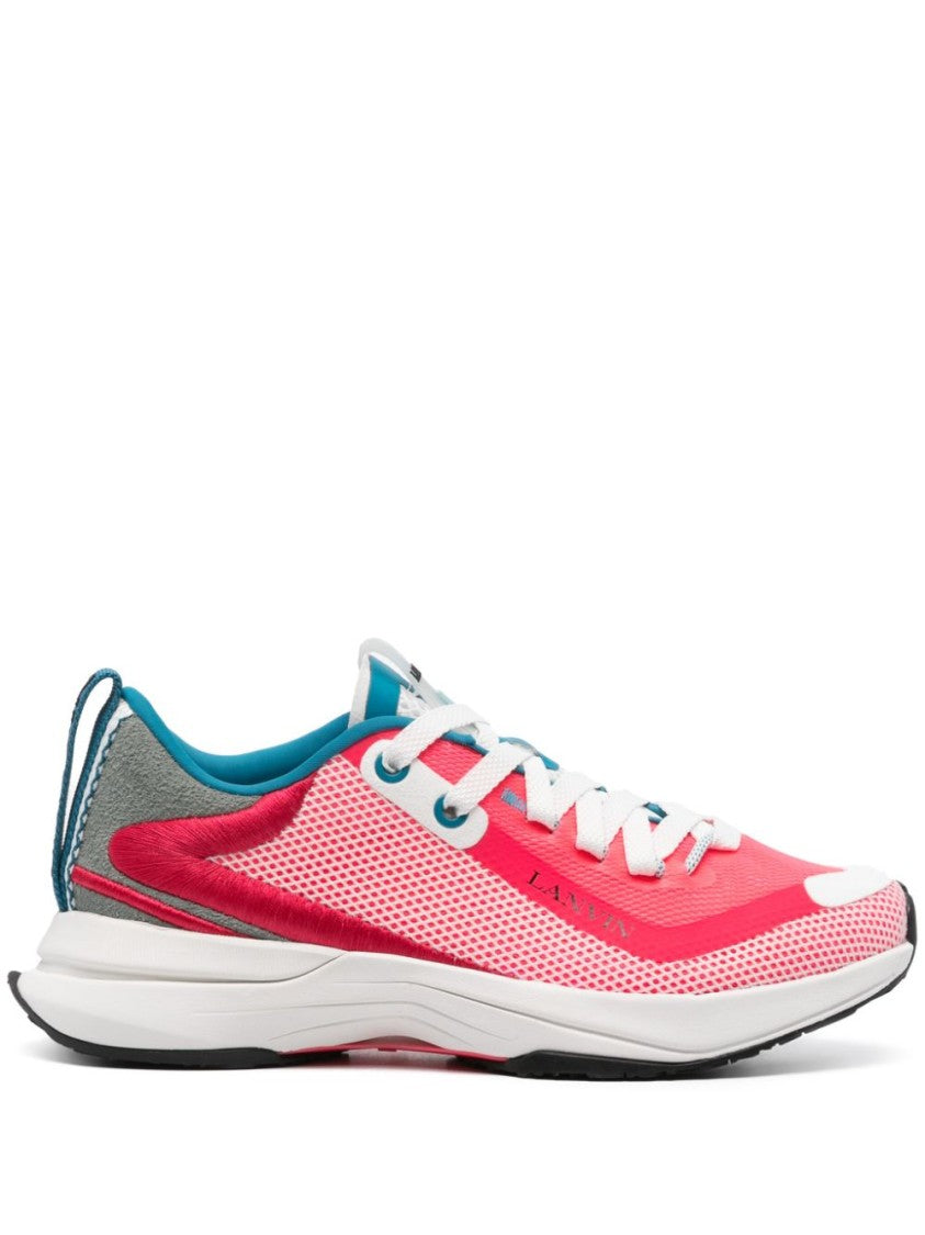 Lanvin Panelled Sneakers With Mesh Detailing