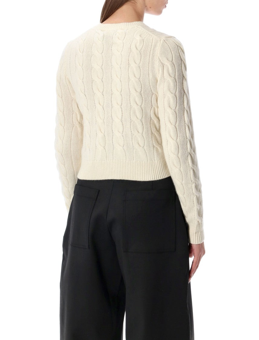 Polo Ralph Lauren Cable Knit Cardigan With Brass Button Accents