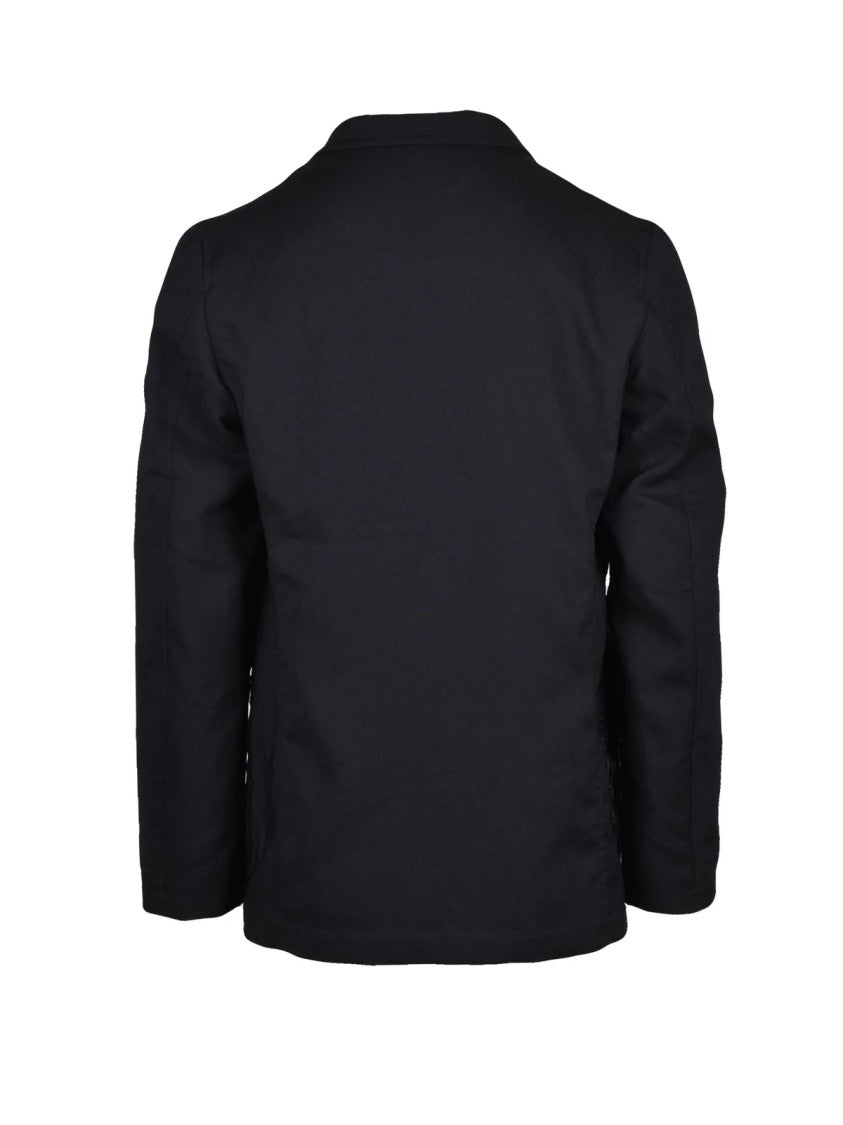 Comme Des Garçons Black Unlined Polyester Blazer