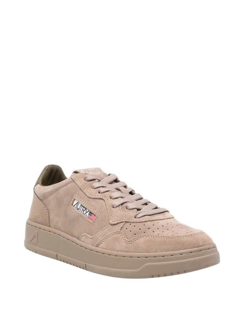 Autry Low-Top Suede Sneakers With Perforated Toe Box