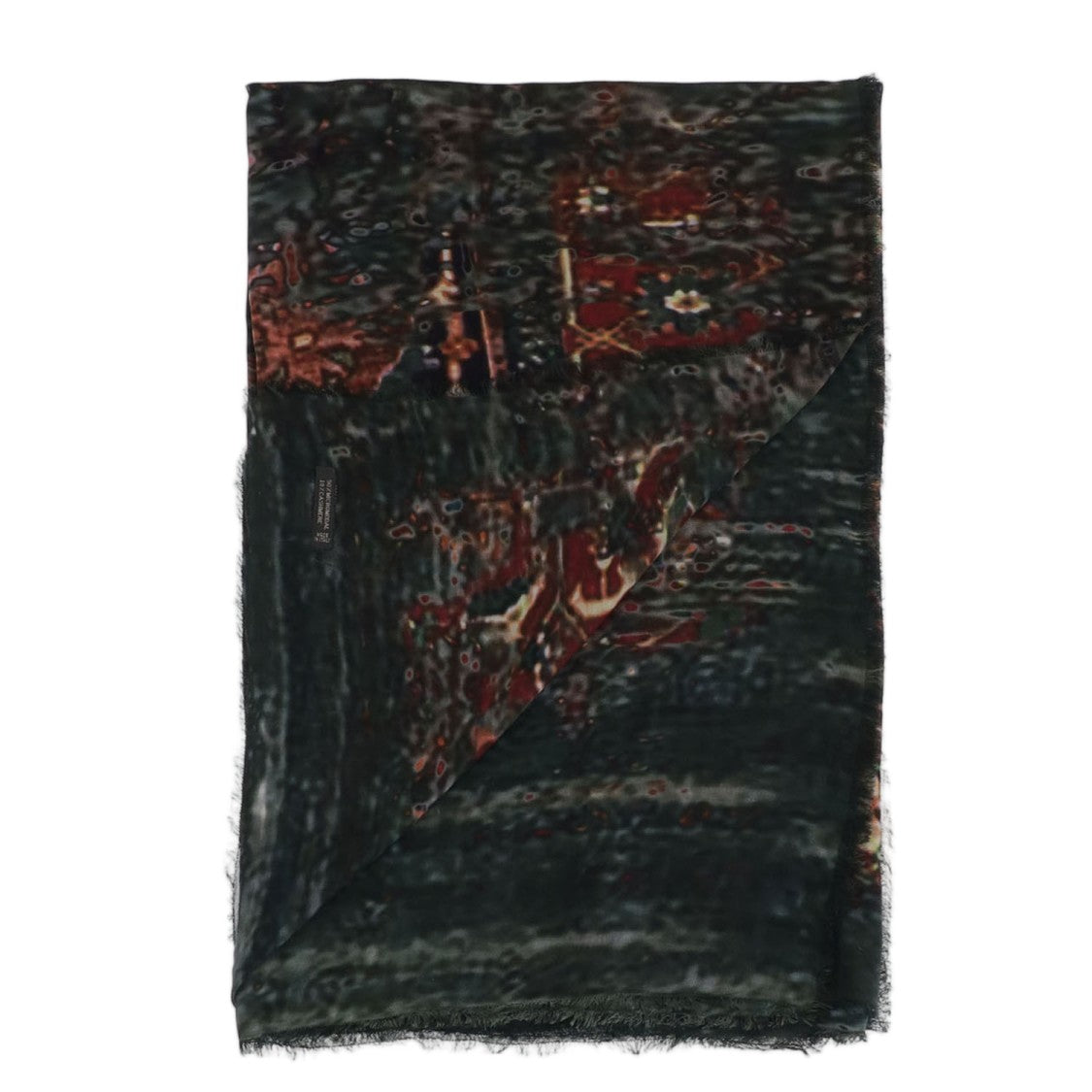 Faliero Sarti Intricate Patterned Modal-Cashmere Scarf With Fringed Edges