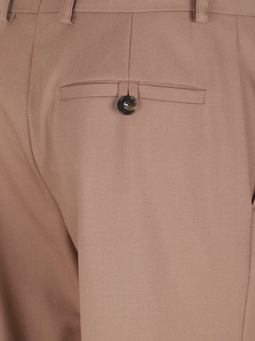 Stella Mccartney High-Waisted Wide-Leg Trousers With Structured Texture