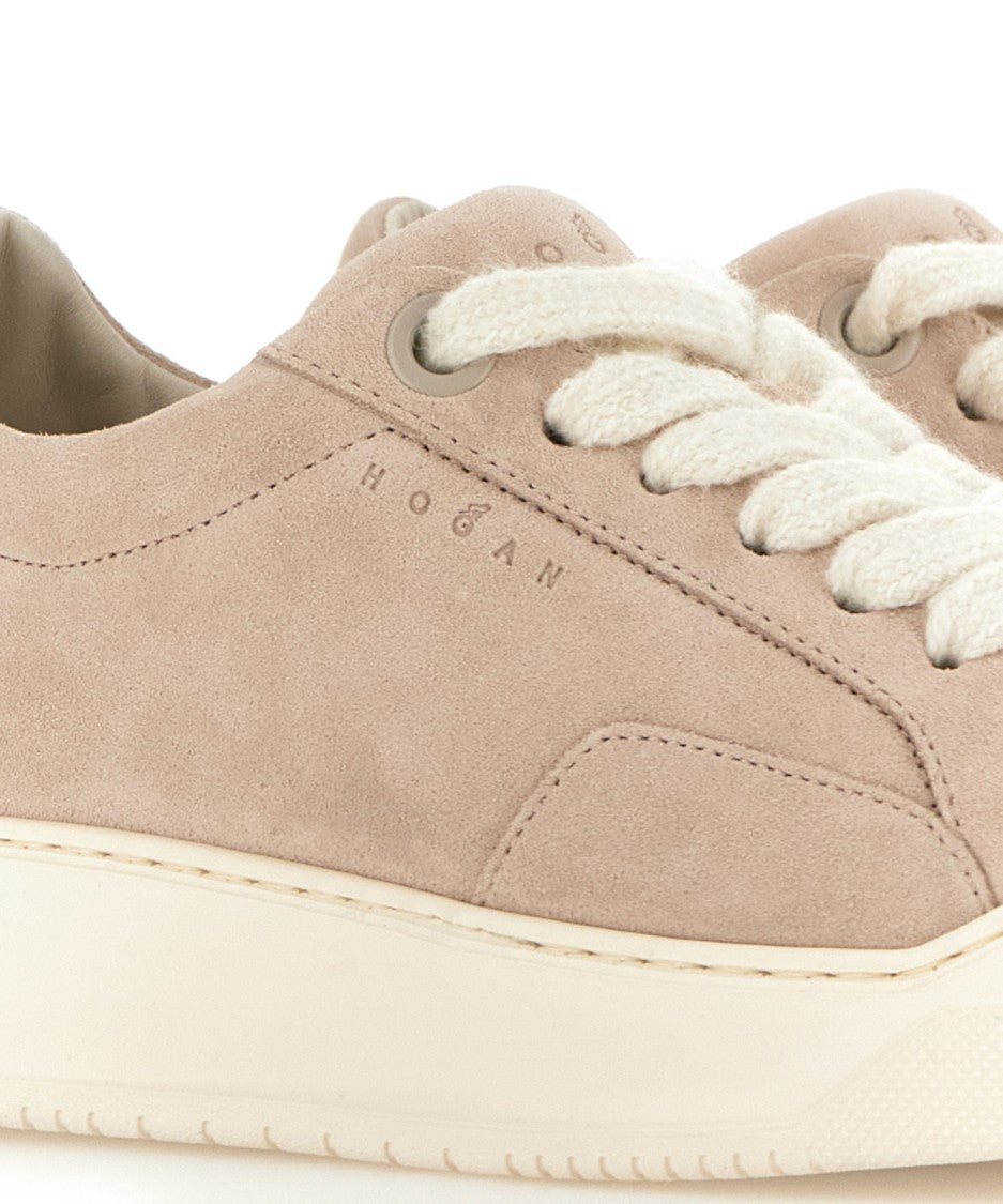 Hogan Minimalist Suede Low-Top Sneakers