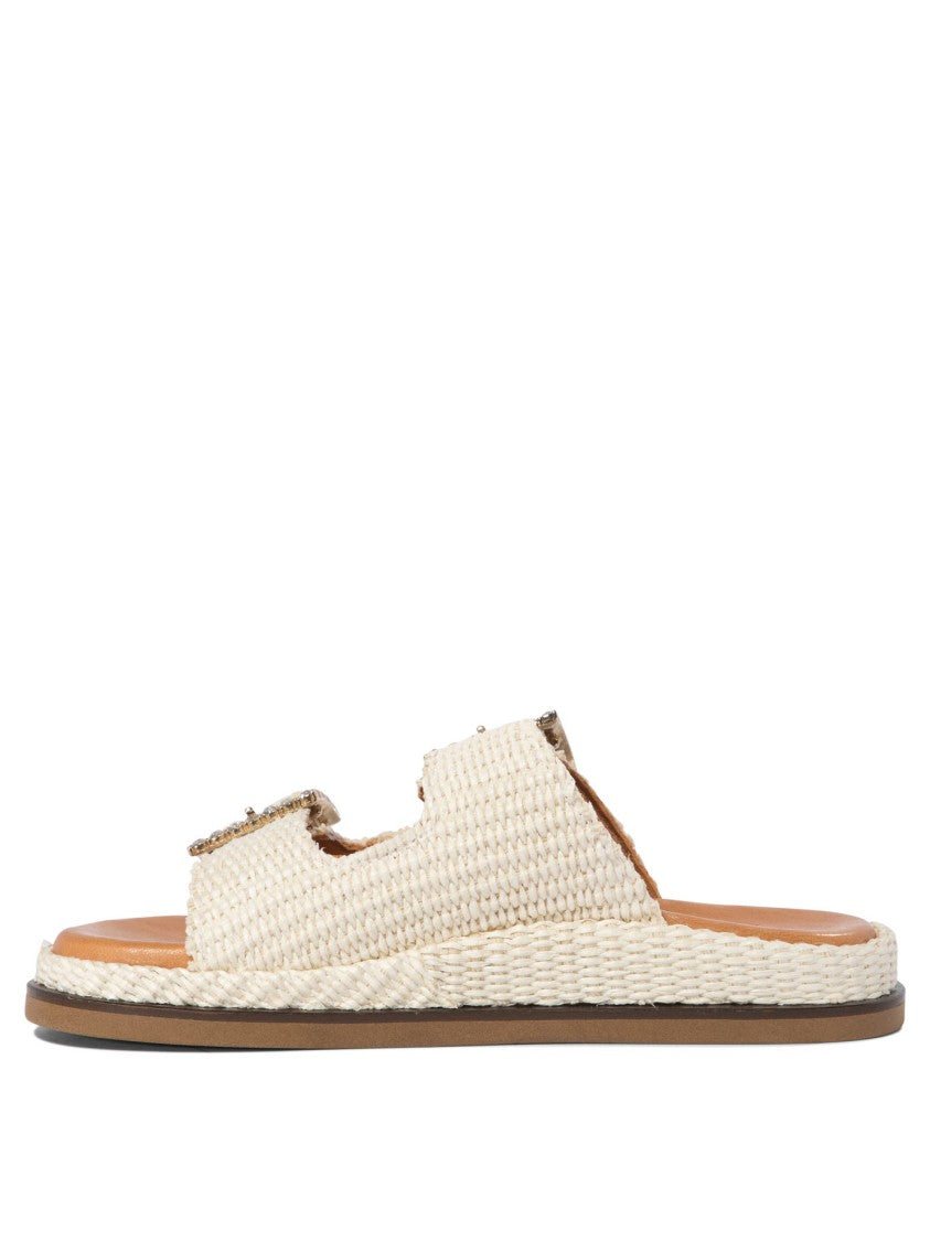 Alibi Woven Raffia Sandals