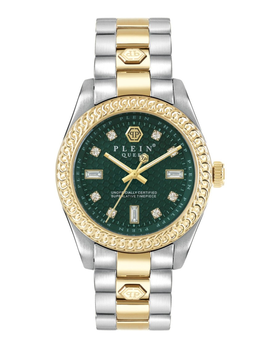 Philipp Plein Quartz Movement Bracelet Watch With Green Sunray Dial