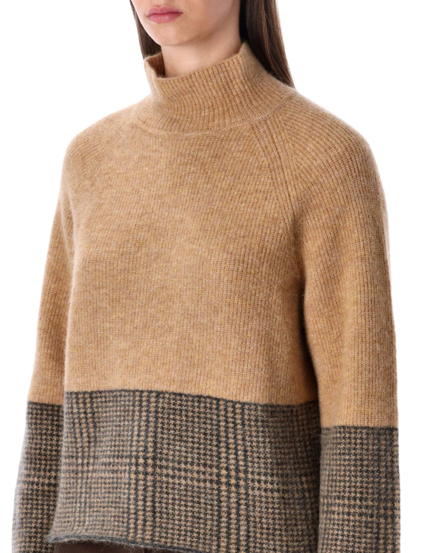 Emporio Armani Alpaca Sweater With Check Motif