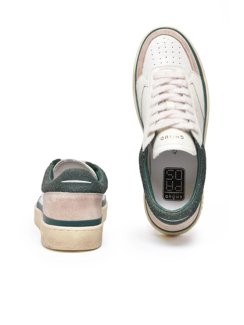 Ghoud White Leather-Blend Suede Sneakers