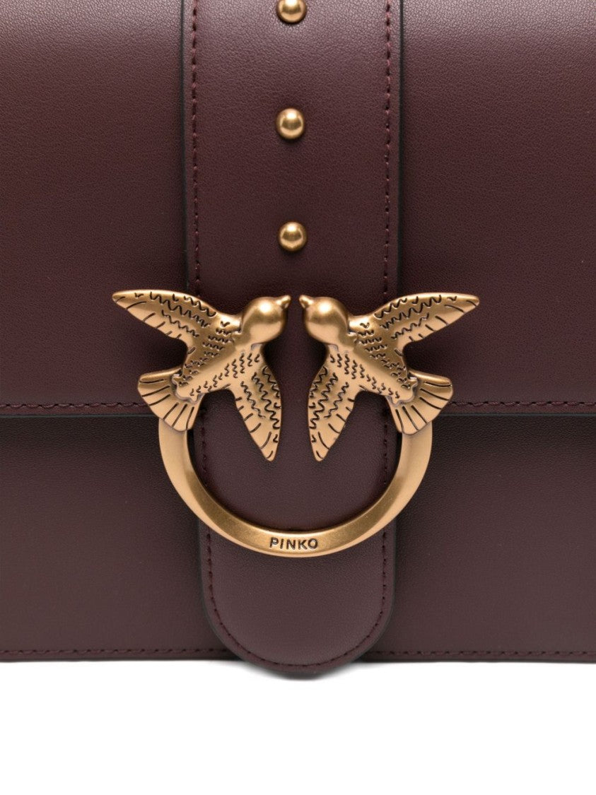 Pinko Structured Calfskin Shoulder Bag