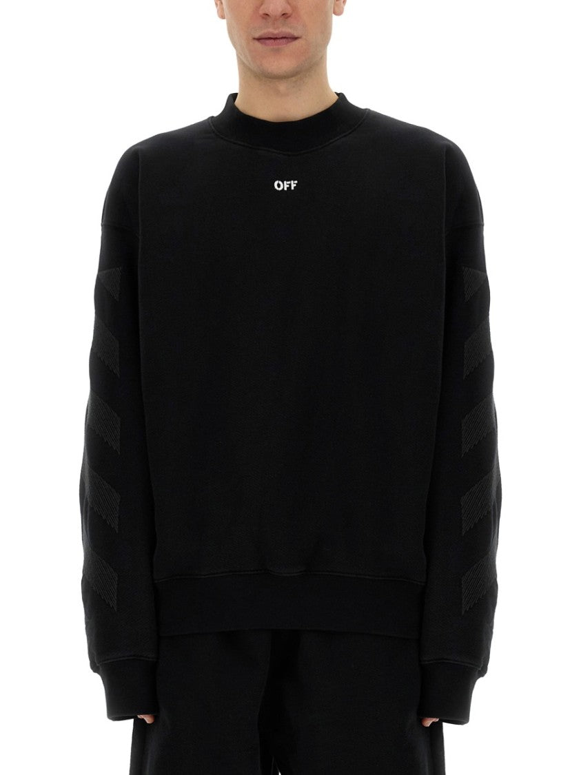 Off-White Relaxed-Fit Black Cotton Sweatshirt