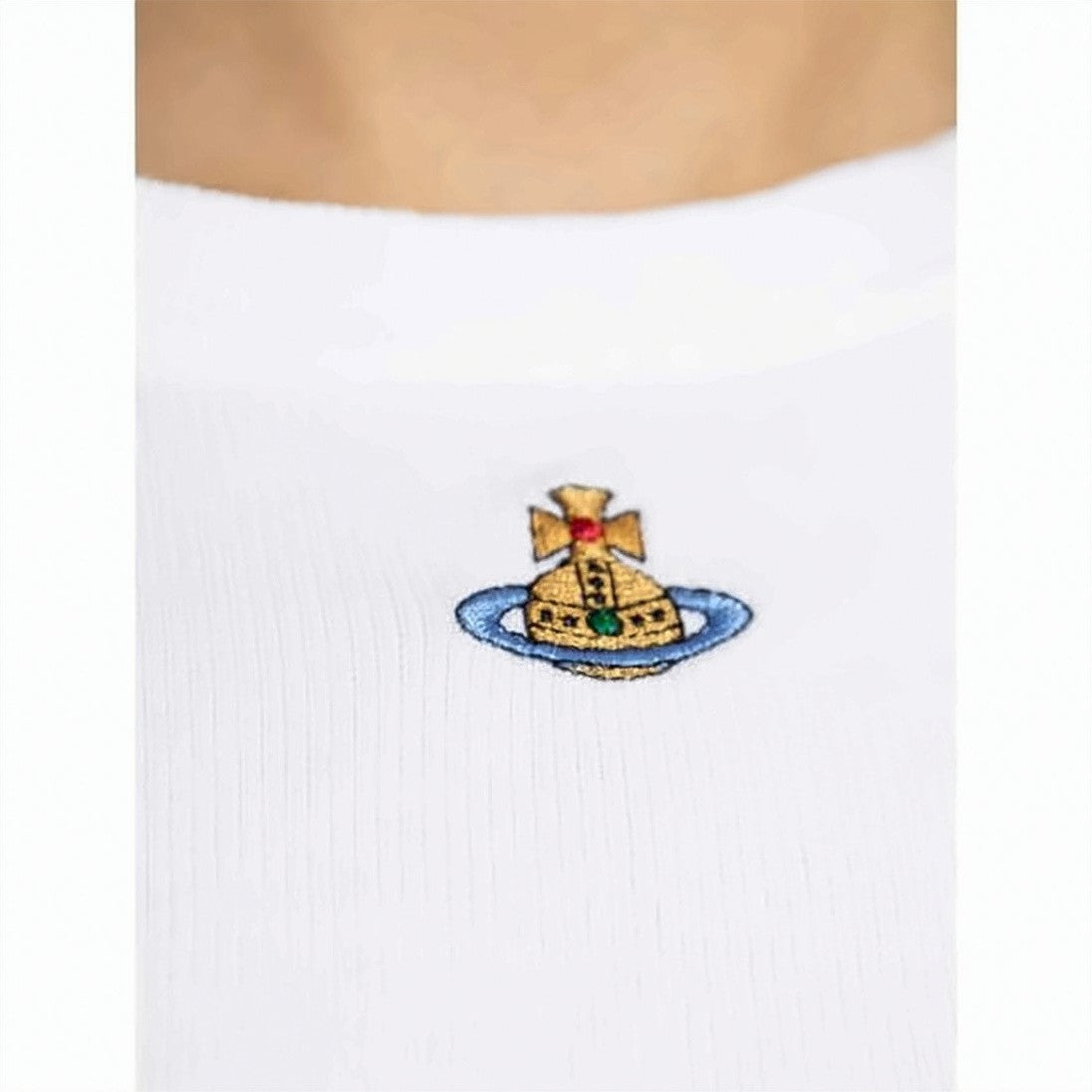 Vivienne Westwood Fitted Crop Top With Classic Round Neckline