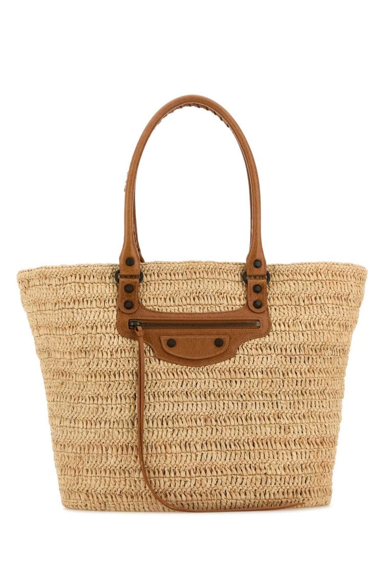 Balenciaga Raffia Medium Le City Shopping Bag