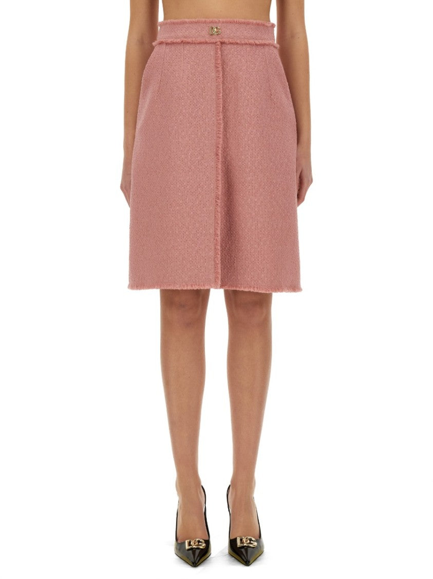 Dolce & Gabbana "Rachel" Tweed Midi Skirt