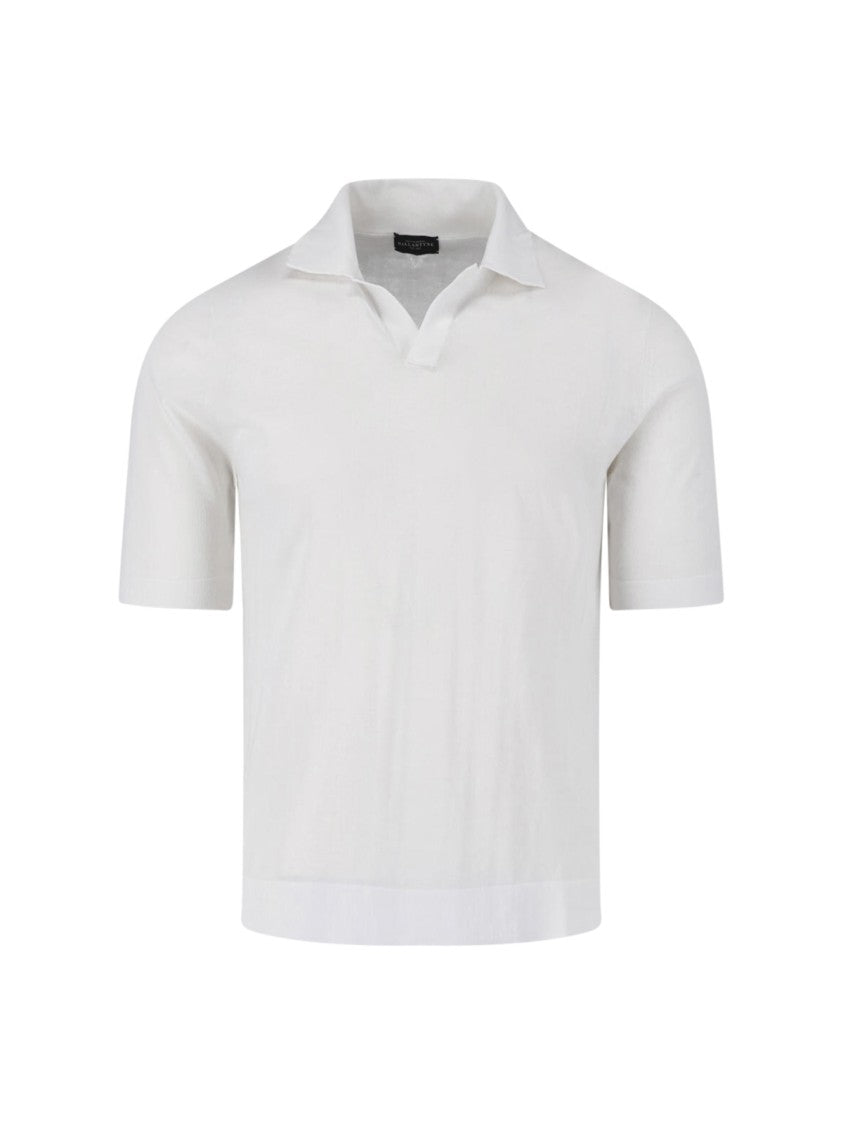 Ballantyne White Classic Relaxed Cotton Polo Shirt