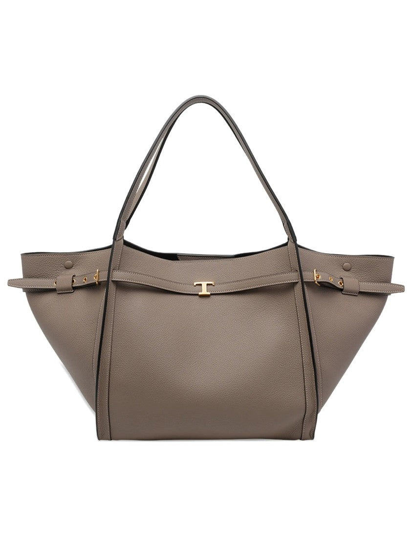 Tod's Neutral Trapezoidal Structured Shoulder Bag