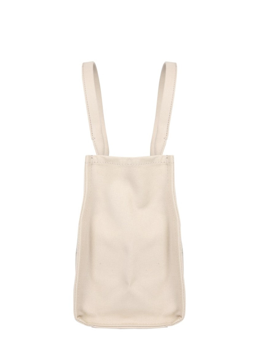 Marc Jacobs Neutrals The Tote Large Text Cotton Bag