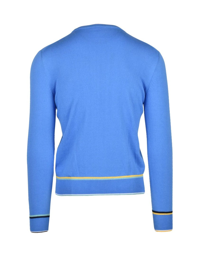 Harmont&Blaine Light Blue Men Cotton Sweater