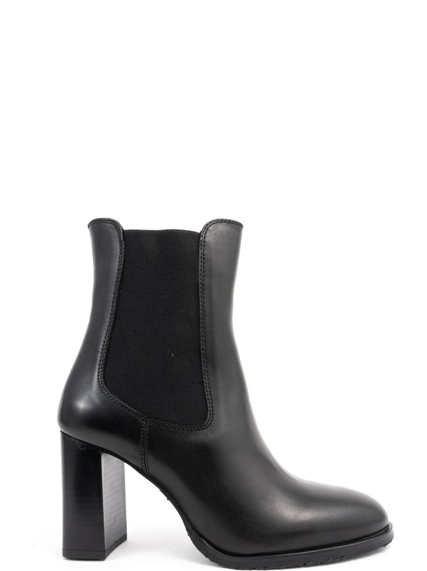 Sergio Moretti Black Ankle Boots With High Block Heel