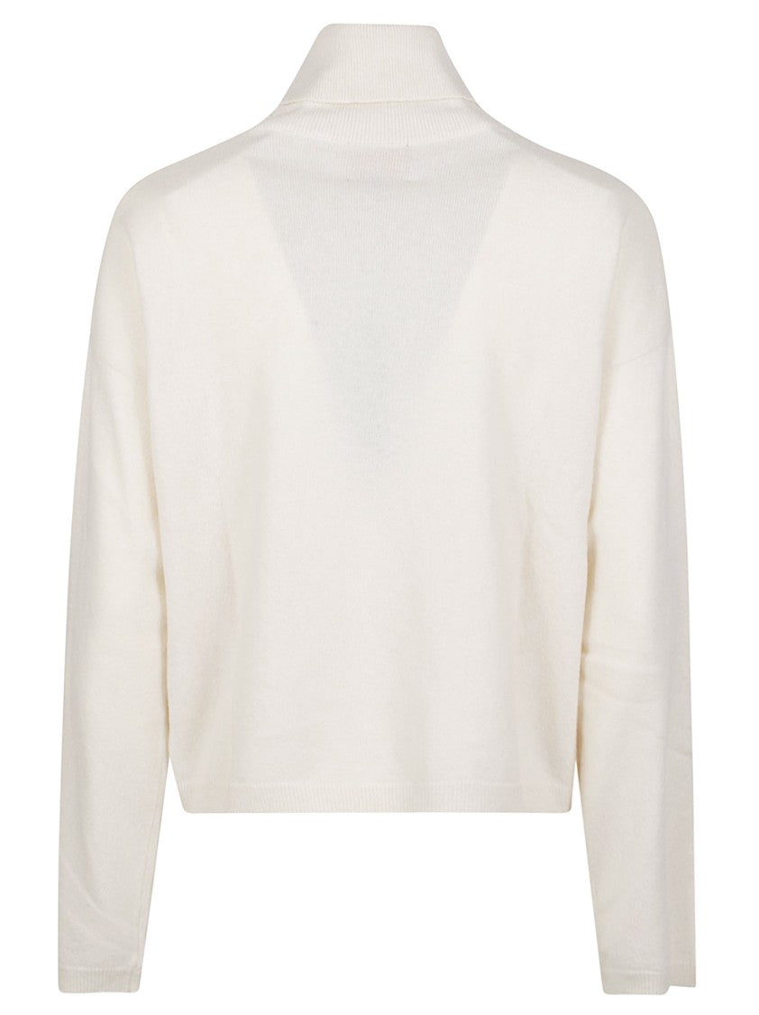 Woolrich Comfort Turtle Neck Cropped Wool-Blend Turtleneck