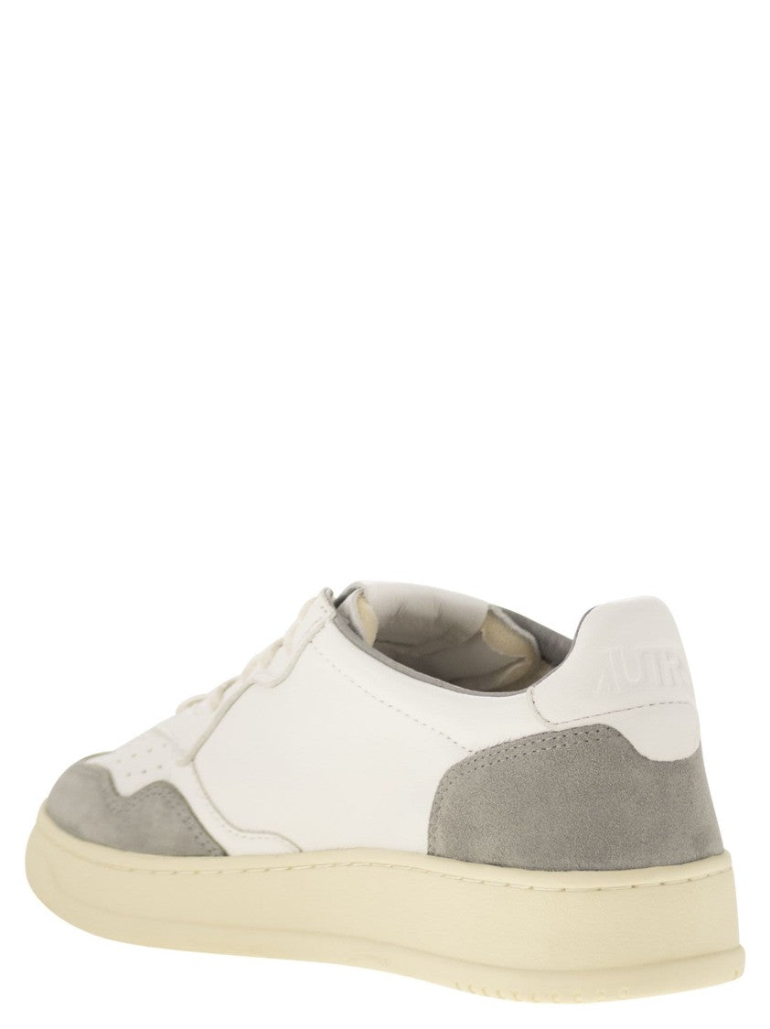 Autry Medalist Low - Sneakers In Goatskin And Suede