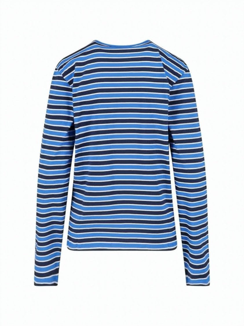 Paloma Wool Blue White Horizontal Striped Organic Shirt