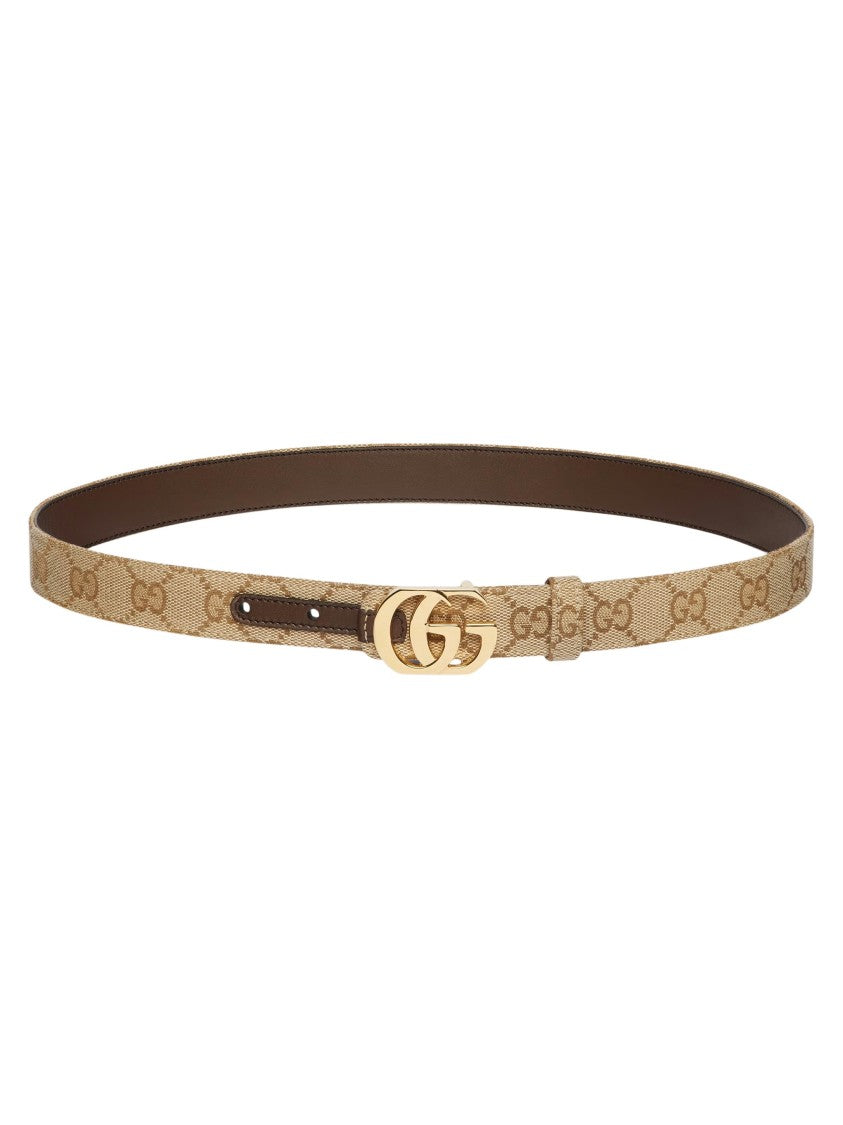 Gucci Reversible Sand Brown Gg Canvas Belt