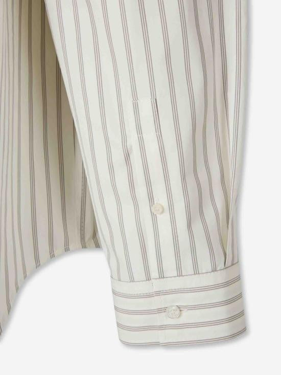 Acne Studios Double Sleeve Button-Up Shirt With Vertical Stripes
