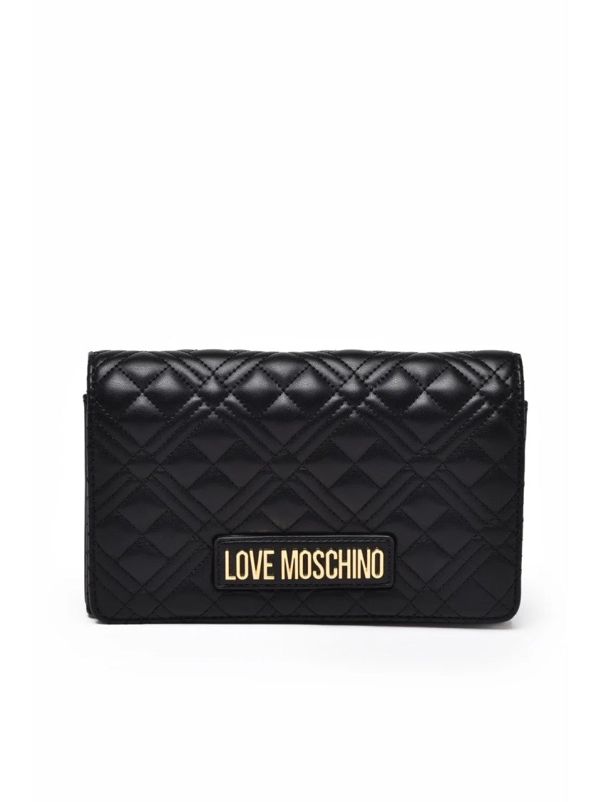 Love Moschino Black Quilted Polyurethane Shoulder Bag