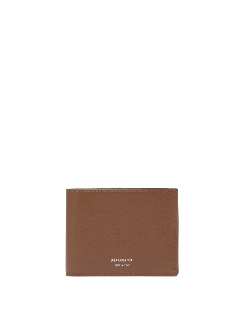 Ferragamo Calf Leather Wallet With Refined Stitching
